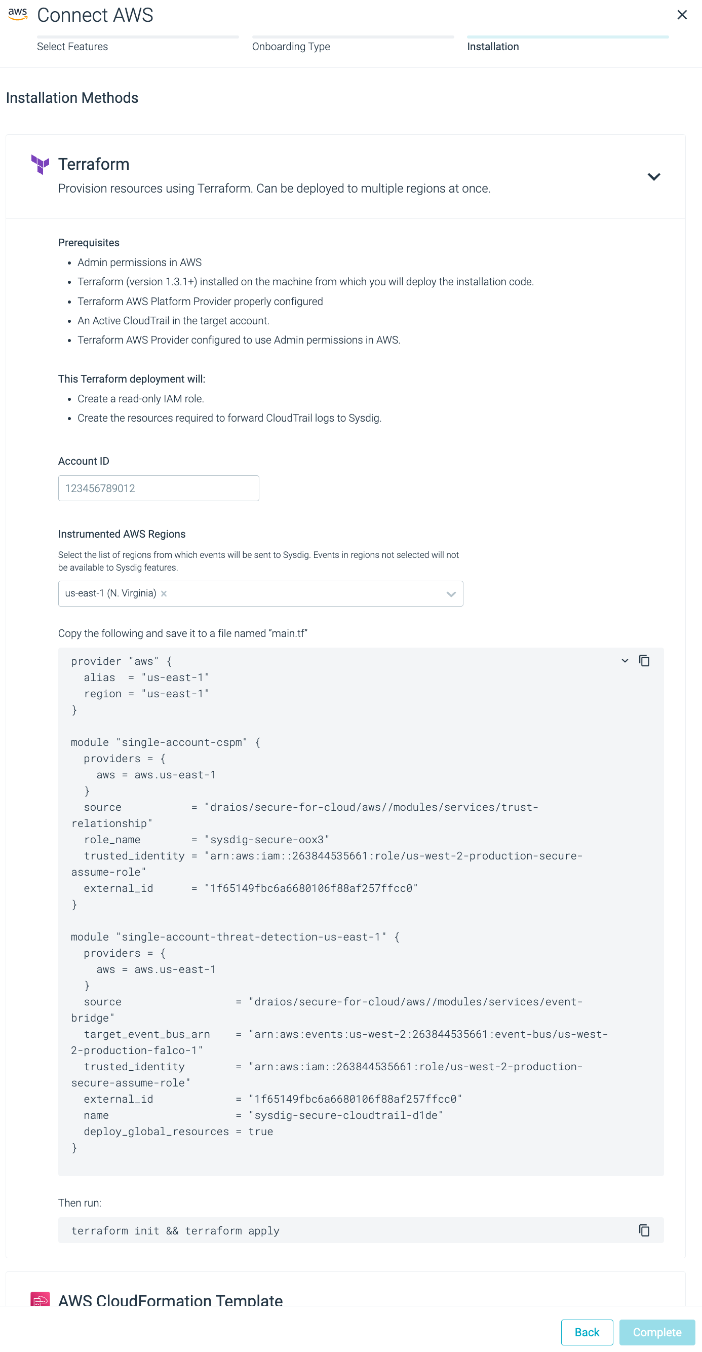 Install with Terraform