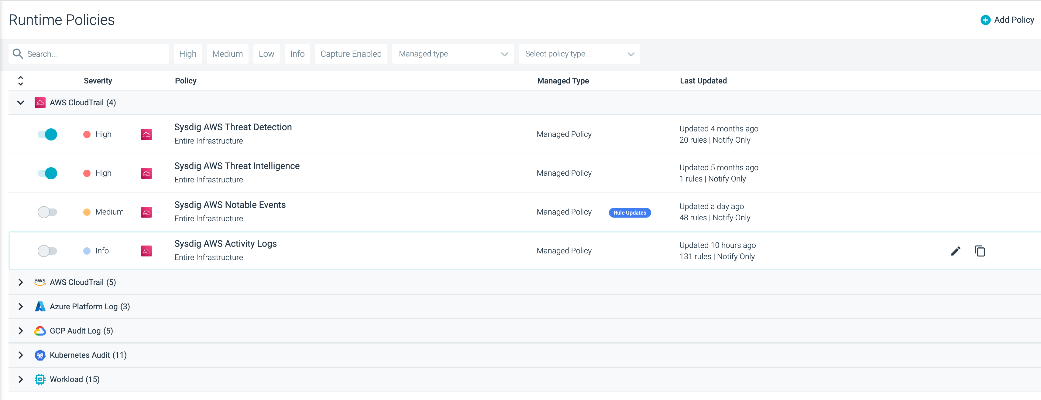 Runtime Policies