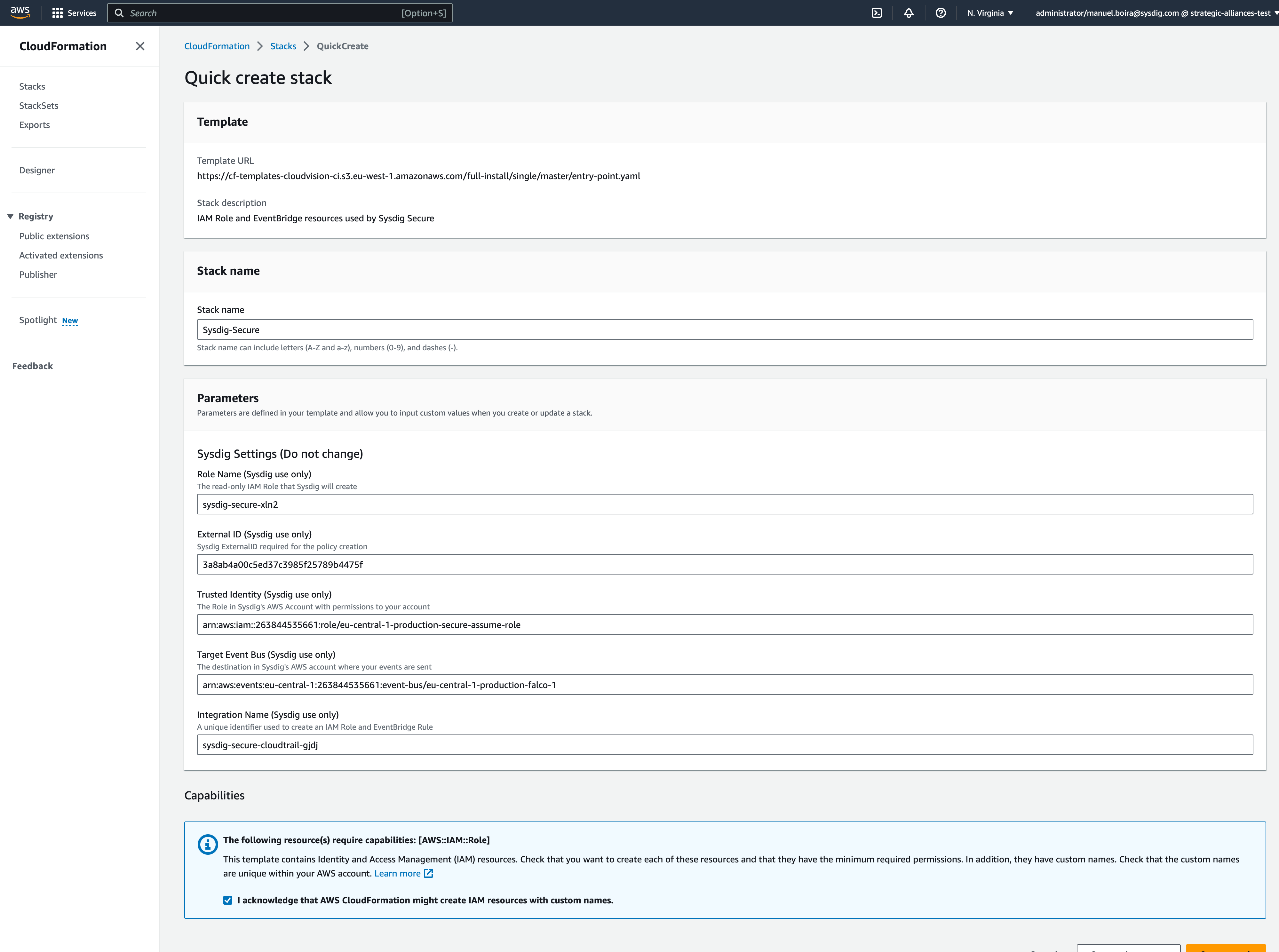 Cloud Security CloudFormation Stack